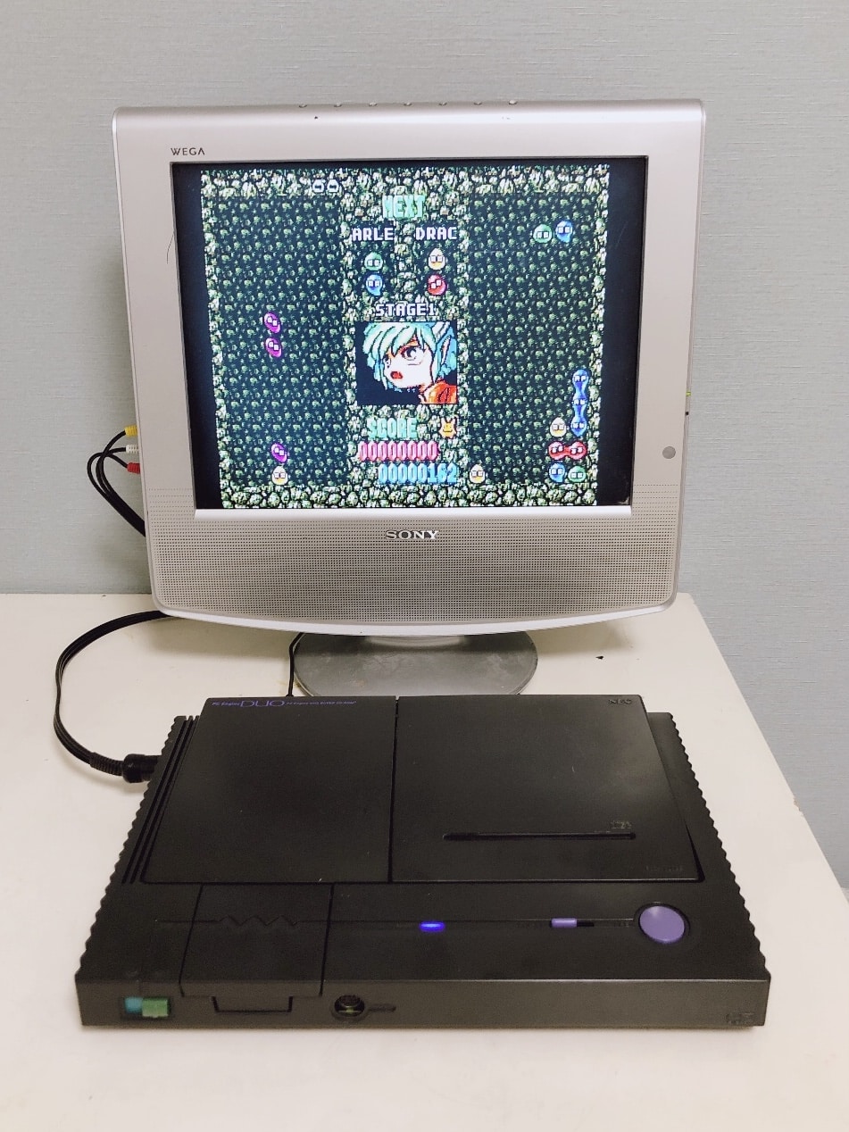 PCエンジンDUO-R 白う メンテナンス&RGB出力改造済 動作確認済 